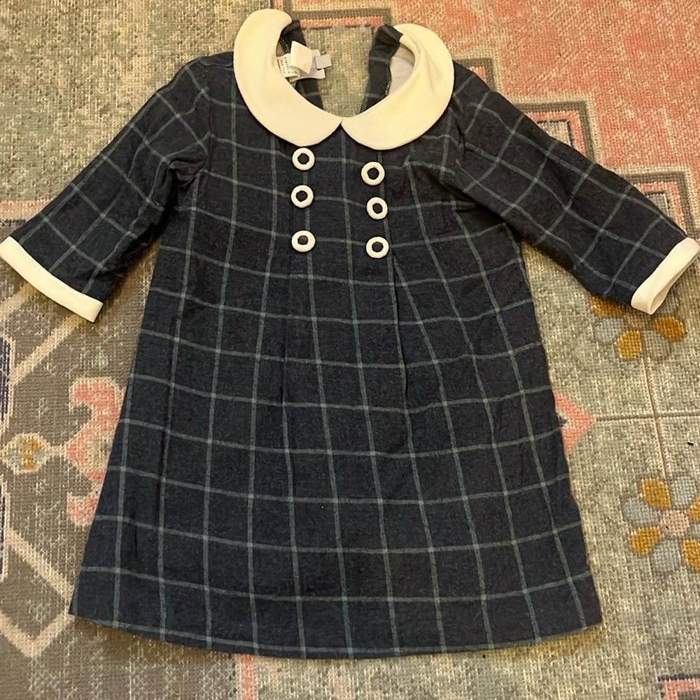 Bella Bliss Navy Plaid Dress